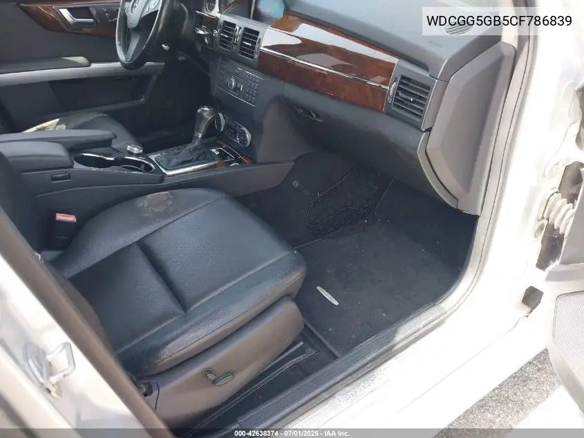 2012 Mercedes-Benz Glk 350 350 VIN: WDCGG5GB5CF786839 Lot: 42638374