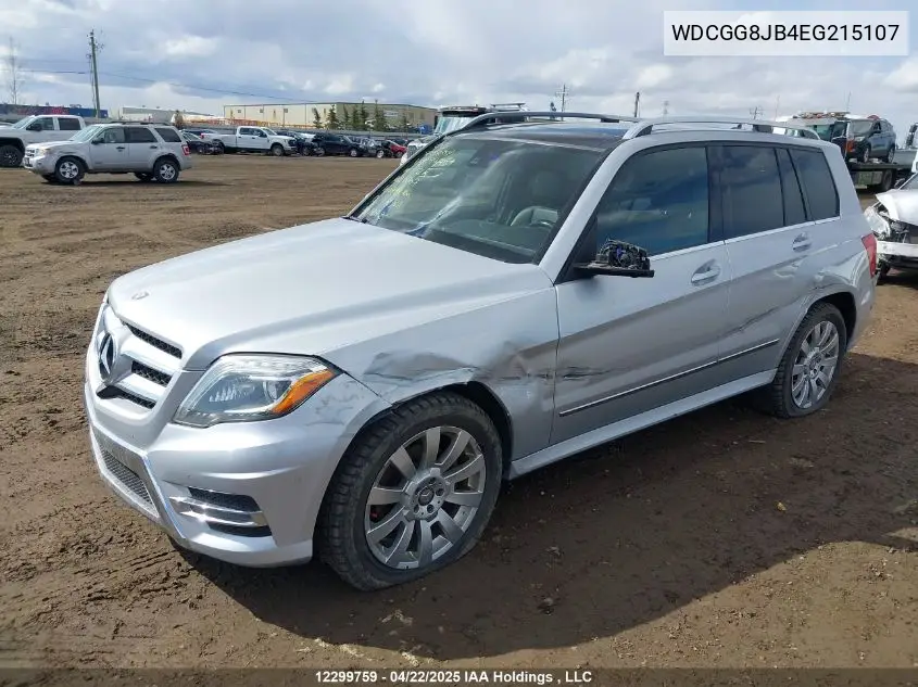 2014 Mercedes-Benz Glk 350 4Matic VIN: WDCGG8JB4EG215107 Lot: 12299759
