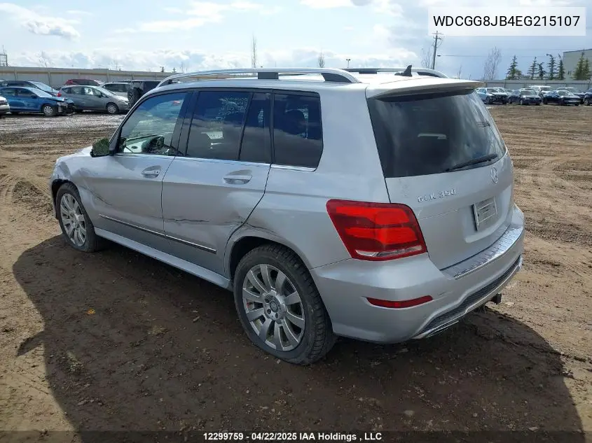 2014 Mercedes-Benz Glk 350 4Matic VIN: WDCGG8JB4EG215107 Lot: 12299759