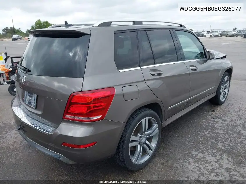 2014 Mercedes-Benz Glk 350 VIN: WDCGG5HB0EG326077 Lot: 42041401