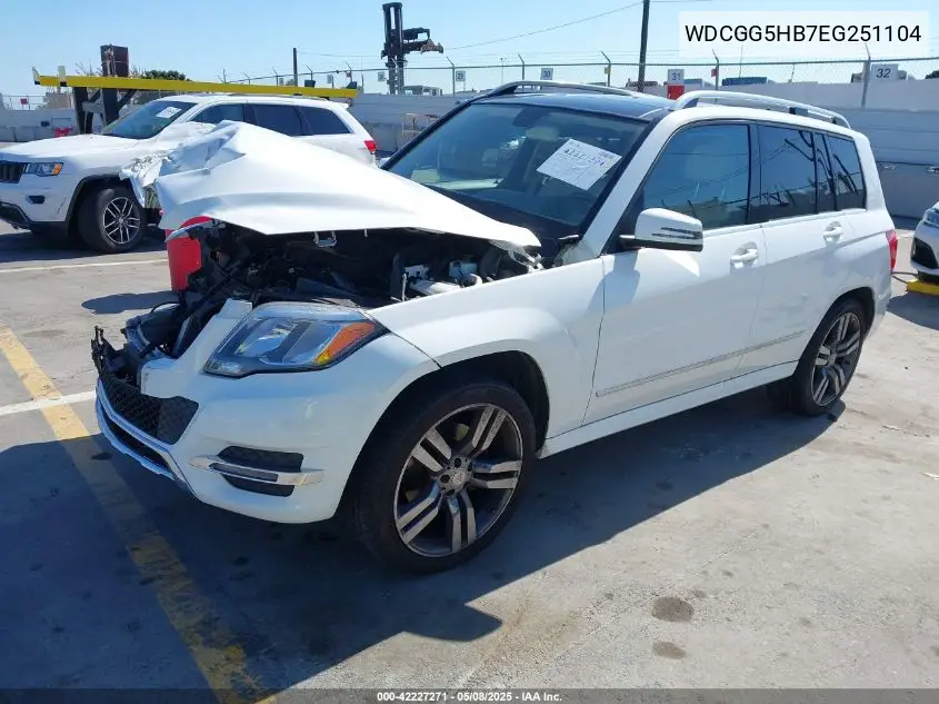 2014 Mercedes-Benz Glk 350 VIN: WDCGG5HB7EG251104 Lot: 42227271