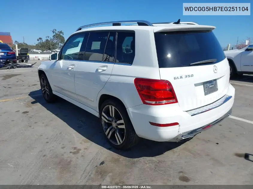 2014 Mercedes-Benz Glk 350 VIN: WDCGG5HB7EG251104 Lot: 42227271