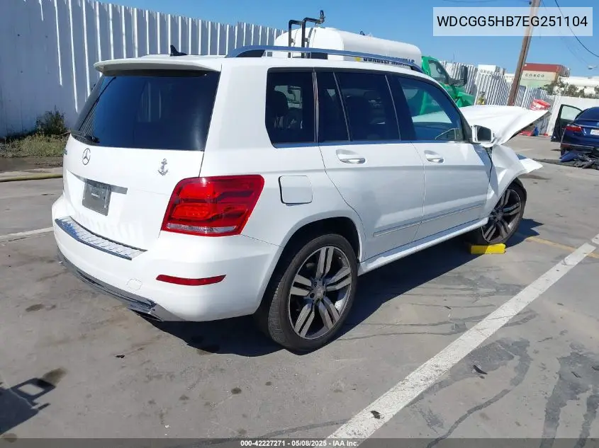 2014 Mercedes-Benz Glk 350 VIN: WDCGG5HB7EG251104 Lot: 42227271