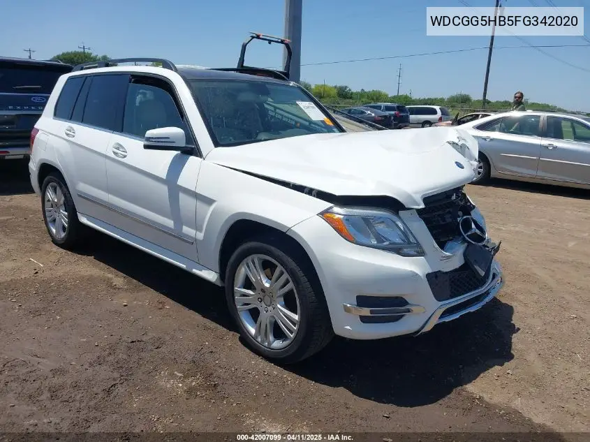 2015 Mercedes-Benz Glk 350 VIN: WDCGG5HB5FG342020 Lot: 42007099