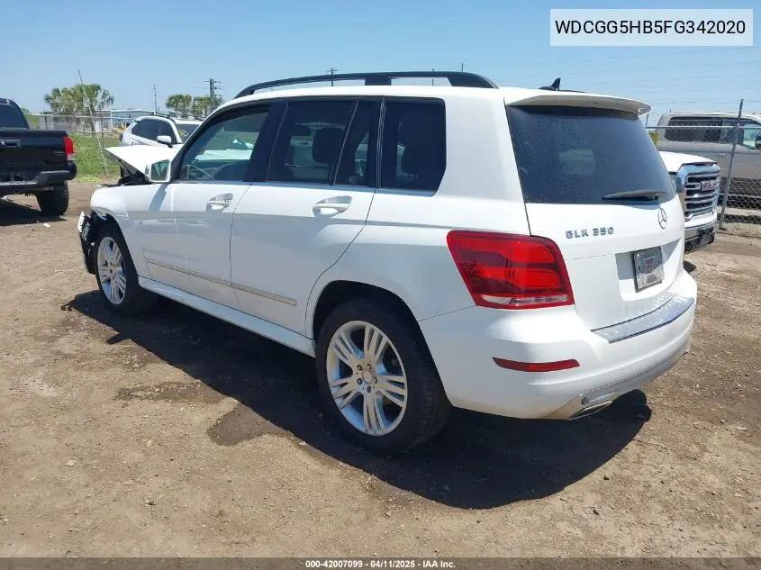 2015 Mercedes-Benz Glk 350 VIN: WDCGG5HB5FG342020 Lot: 42007099
