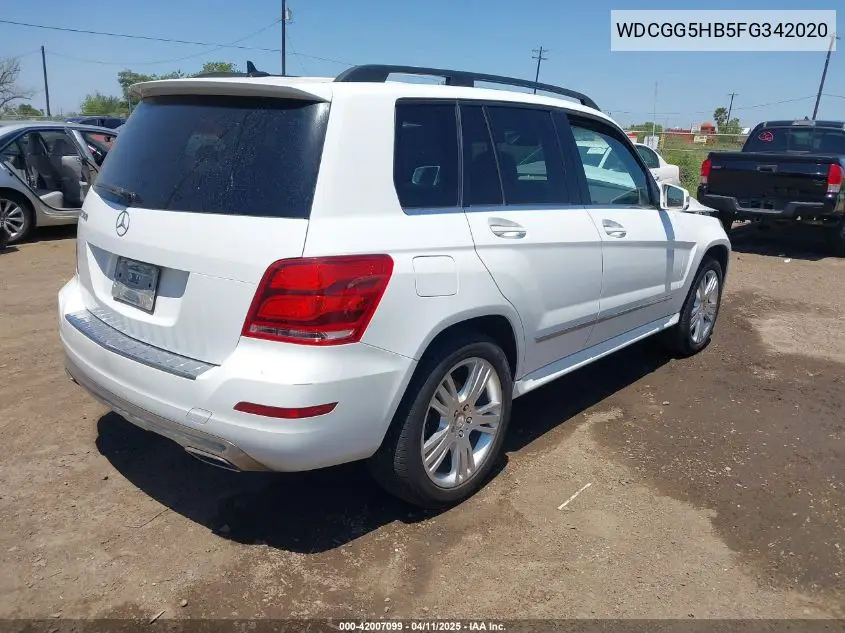 2015 Mercedes-Benz Glk 350 VIN: WDCGG5HB5FG342020 Lot: 42007099