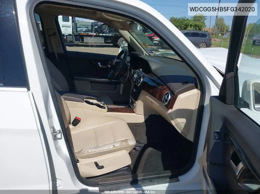 2015 Mercedes-Benz Glk 350 VIN: WDCGG5HB5FG342020 Lot: 42007099