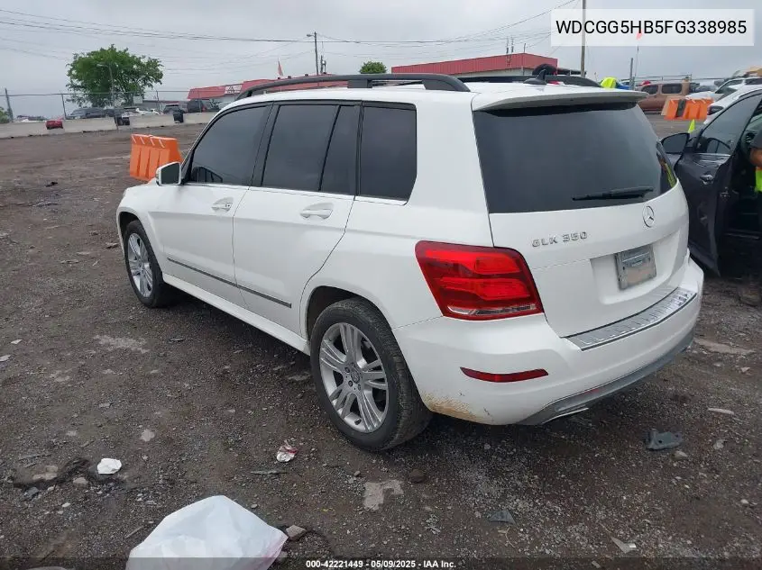 2015 Mercedes-Benz Glk 350 VIN: WDCGG5HB5FG338985 Lot: 42221449