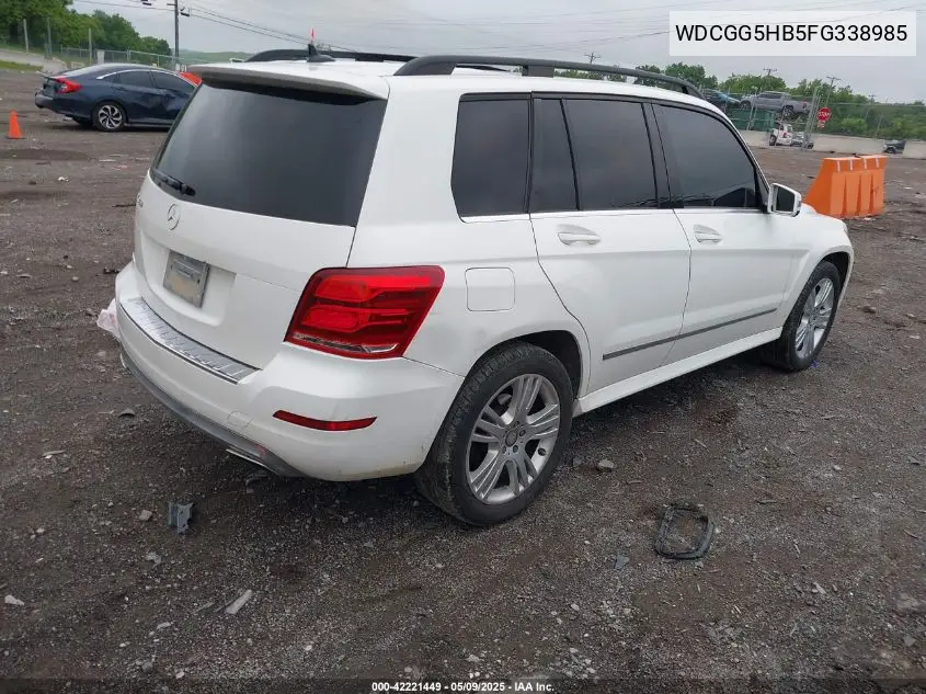 2015 Mercedes-Benz Glk 350 VIN: WDCGG5HB5FG338985 Lot: 42221449