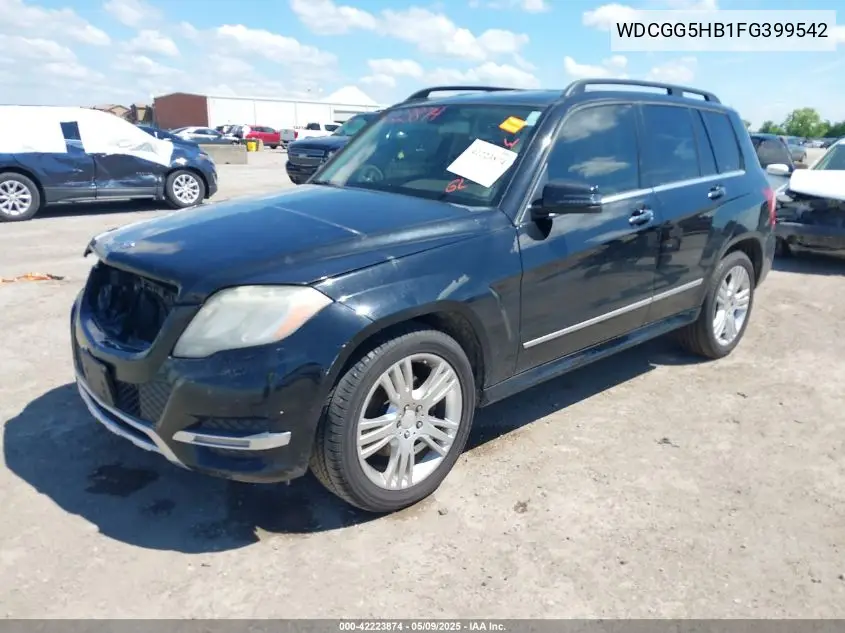 2015 Mercedes-Benz Glk 350 VIN: WDCGG5HB1FG399542 Lot: 42223874