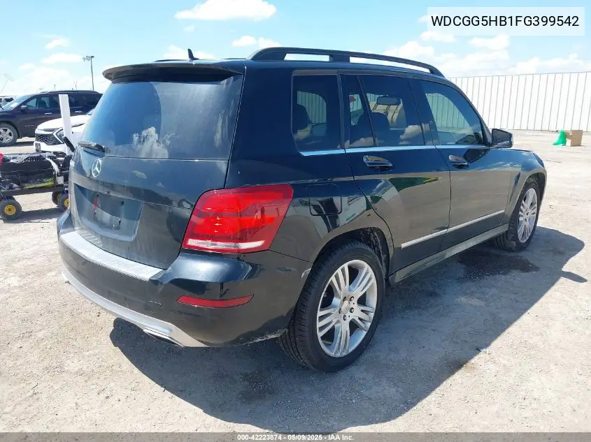 2015 Mercedes-Benz Glk 350 VIN: WDCGG5HB1FG399542 Lot: 42223874