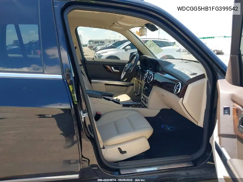 2015 Mercedes-Benz Glk 350 VIN: WDCGG5HB1FG399542 Lot: 42223874
