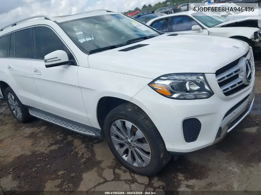2017 Mercedes-Benz Gls 450 4Matic VIN: 4JGDF6EE8HA946436 Lot: 41953284