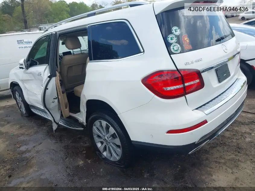2017 Mercedes-Benz Gls 450 4Matic VIN: 4JGDF6EE8HA946436 Lot: 41953284