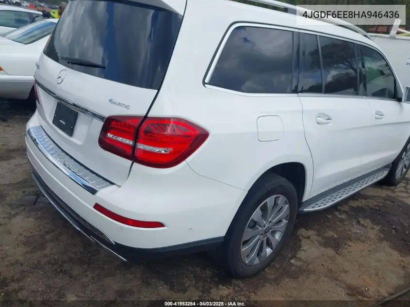 2017 Mercedes-Benz Gls 450 4Matic VIN: 4JGDF6EE8HA946436 Lot: 41953284