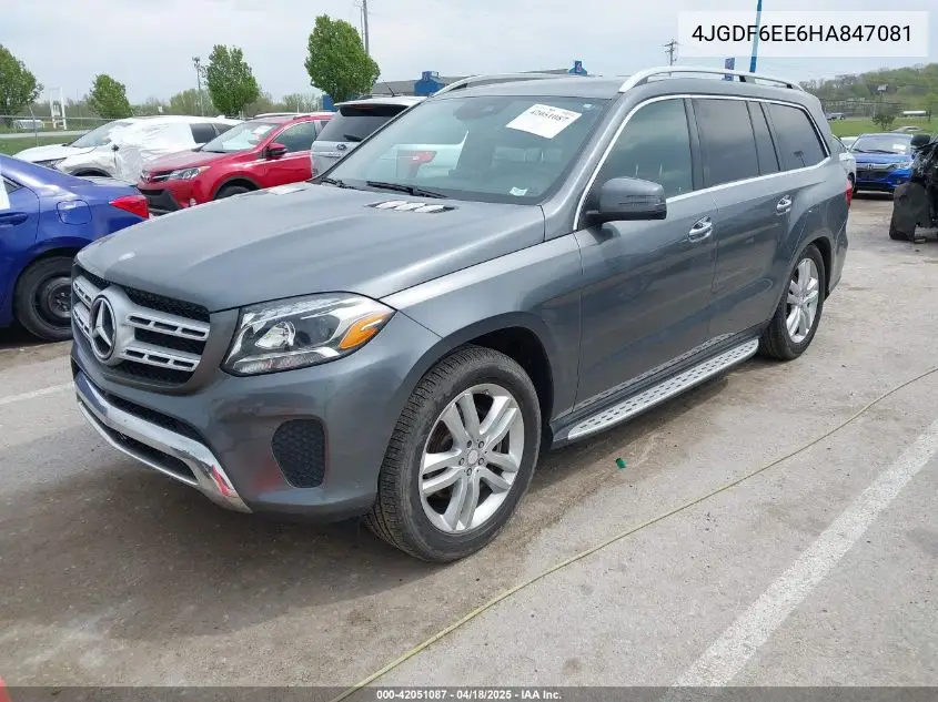 2017 Mercedes-Benz Gls 450 4Matic VIN: 4JGDF6EE6HA847081 Lot: 42051087