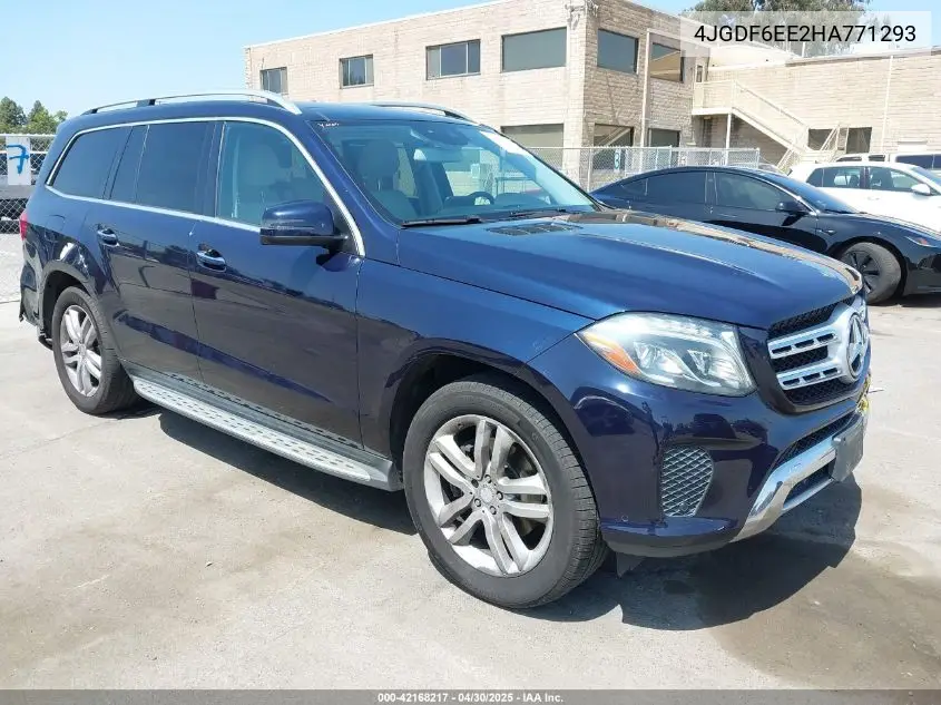 2017 Mercedes-Benz Gls 450 4Matic VIN: 4JGDF6EE2HA771293 Lot: 42168217