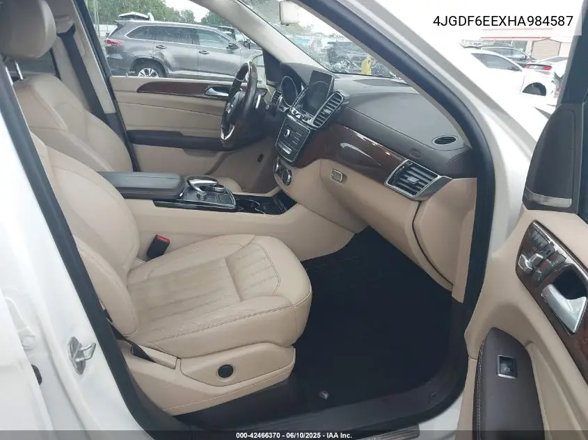 2017 Mercedes-Benz Gls 450 4Matic VIN: 4JGDF6EEXHA984587 Lot: 42466370