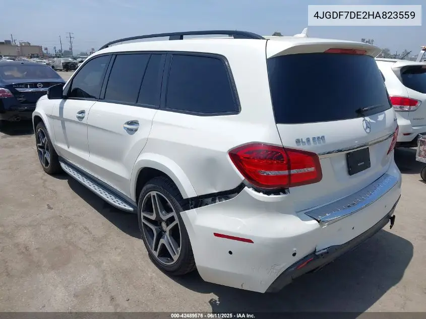 2017 Mercedes-Benz Gls 550 4Matic VIN: 4JGDF7DE2HA823559 Lot: 42489576