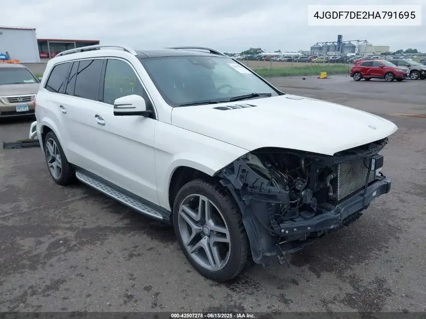 2017 Mercedes-Benz Gls 550 4Matic VIN: 4JGDF7DE2HA791695 Lot: 42507278