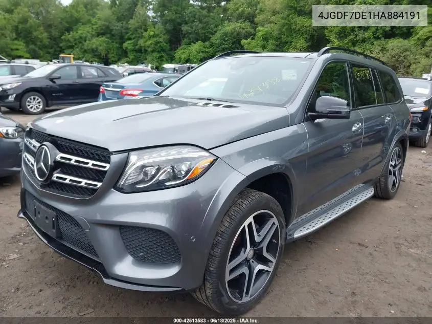 2017 Mercedes-Benz Gls 550 4Matic VIN: 4JGDF7DE1HA884191 Lot: 42513583