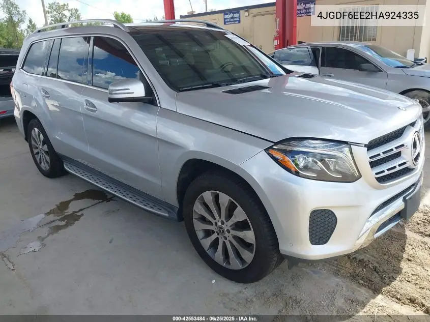 2017 Mercedes-Benz Gls 450 4Matic VIN: 4JGDF6EE2HA924335 Lot: 42553484