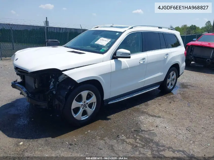 2017 Mercedes-Benz Gls 450 4Matic VIN: 4JGDF6EE1HA968827 Lot: 42561413
