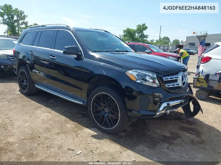 2017 Mercedes-Benz Gls 450 4Matic VIN: 4JGDF6EE2HA848163 Lot: 42580052