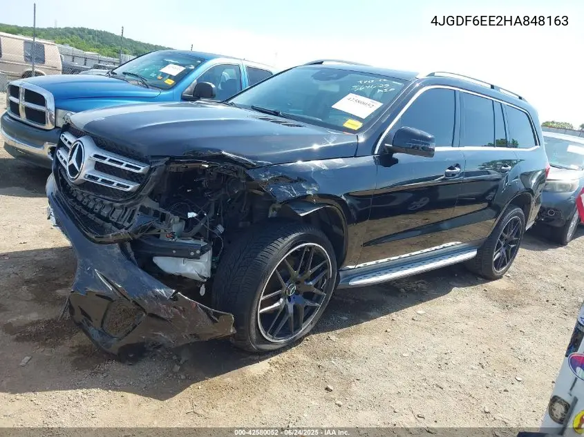 2017 Mercedes-Benz Gls 450 4Matic VIN: 4JGDF6EE2HA848163 Lot: 42580052