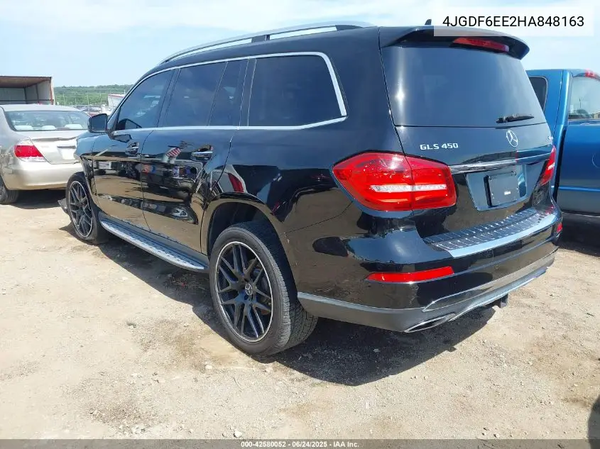 2017 Mercedes-Benz Gls 450 4Matic VIN: 4JGDF6EE2HA848163 Lot: 42580052
