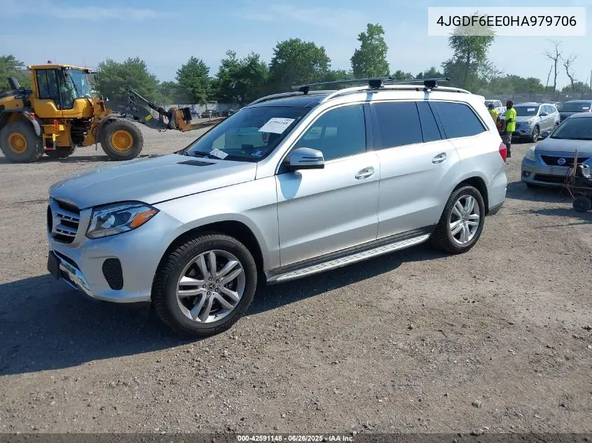 2017 Mercedes-Benz Gls 450 4Matic VIN: 4JGDF6EE0HA979706 Lot: 42591148