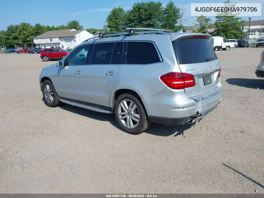 2017 Mercedes-Benz Gls 450 4Matic VIN: 4JGDF6EE0HA979706 Lot: 42591148