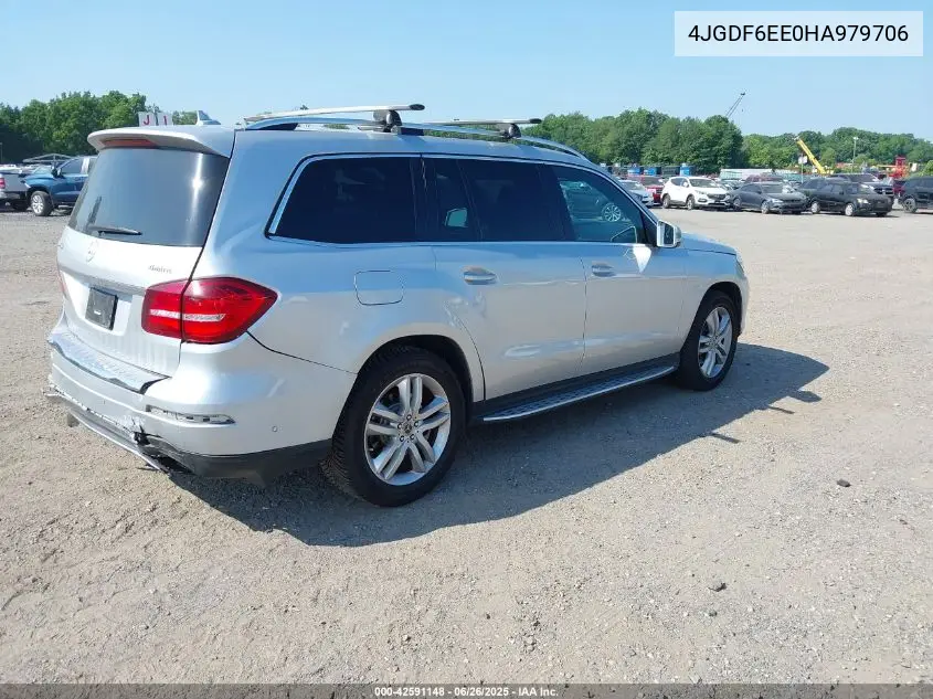 2017 Mercedes-Benz Gls 450 4Matic VIN: 4JGDF6EE0HA979706 Lot: 42591148