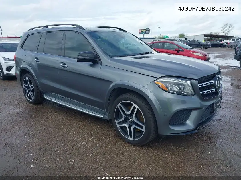 2018 Mercedes-Benz Gls 550 4Matic VIN: 4JGDF7DE7JB030242 Lot: 41909909