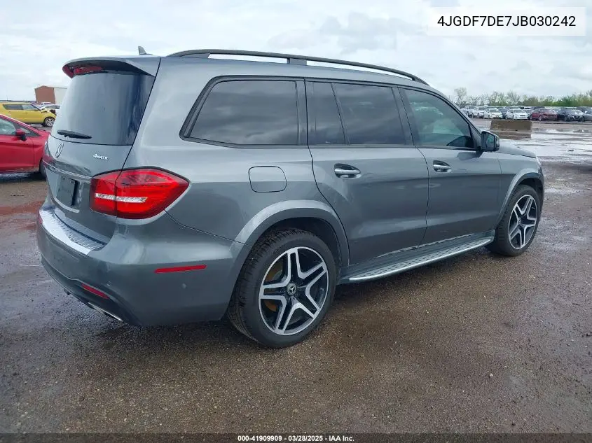 2018 Mercedes-Benz Gls 550 4Matic VIN: 4JGDF7DE7JB030242 Lot: 41909909