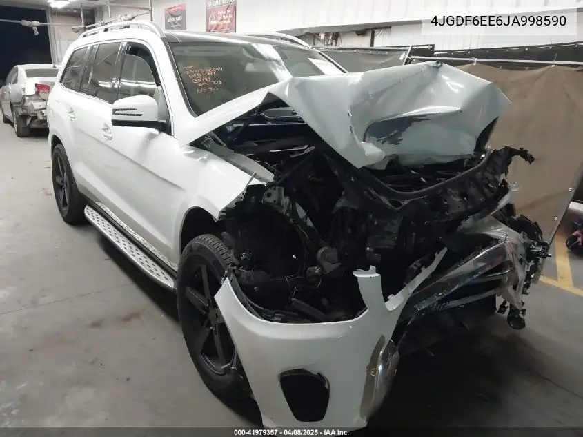 2018 Mercedes-Benz Gls 450 4Matic VIN: 4JGDF6EE6JA998590 Lot: 41979357