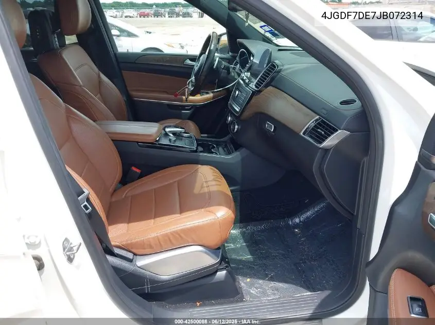 2018 Mercedes-Benz Gls 550 4Matic VIN: 4JGDF7DE7JB072314 Lot: 42500086