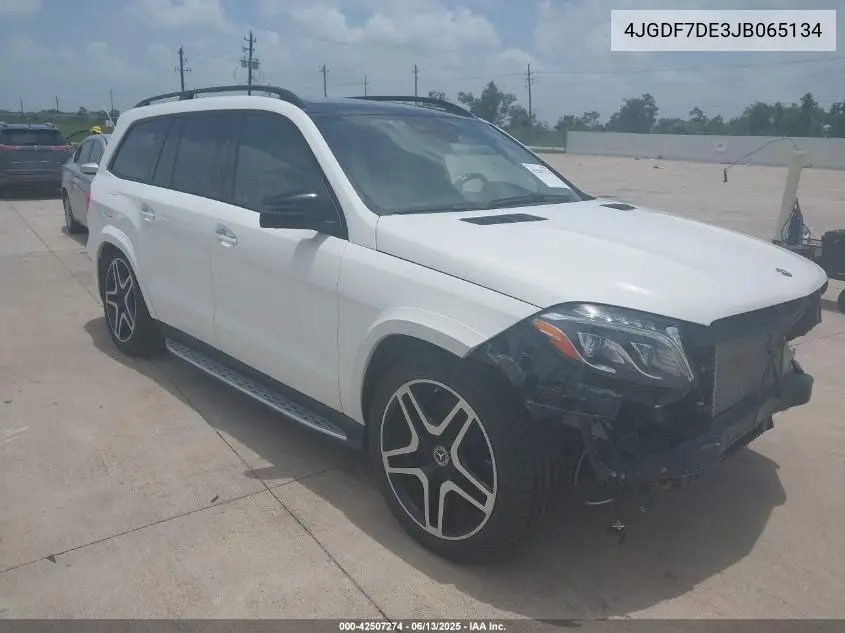 2018 Mercedes-Benz Gls 550 4Matic VIN: 4JGDF7DE3JB065134 Lot: 42507274