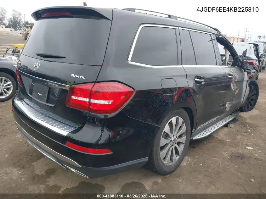 2019 Mercedes-Benz Gls 450 4Matic VIN: 4JGDF6EE4KB225810 Lot: 41883110
