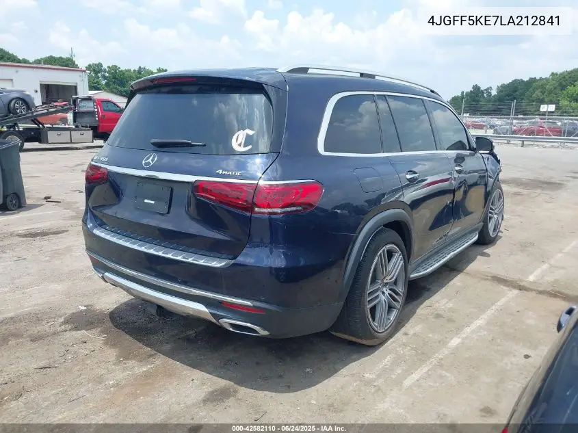 2020 Mercedes-Benz Gls 450 4Matic VIN: 4JGFF5KE7LA212841 Lot: 42582110