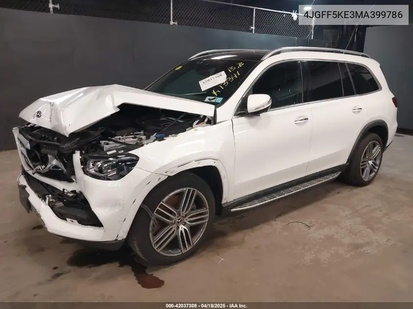 2021 Mercedes-Benz Gls 450 4Matic VIN: 4JGFF5KE3MA399786 Lot: 42037308