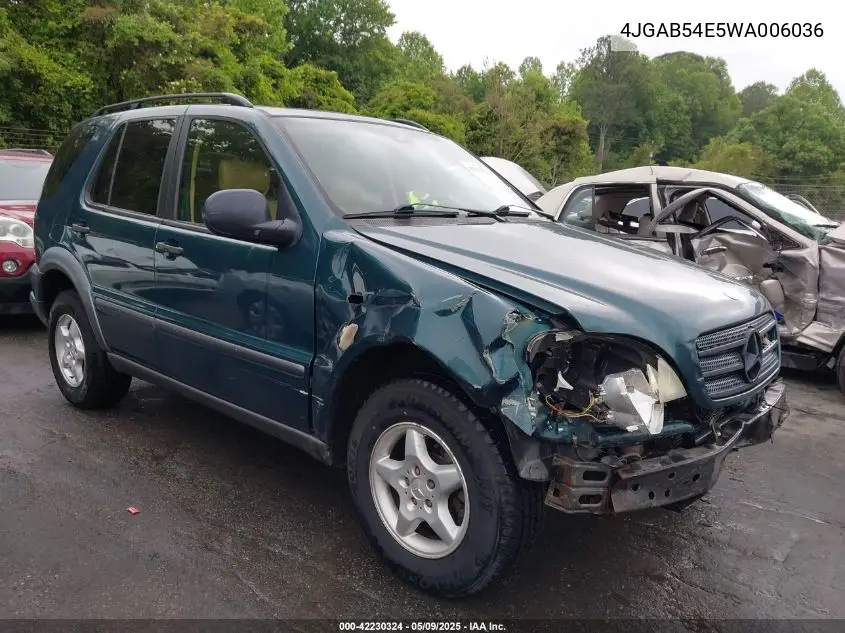 1998 Mercedes-Benz Ml 320 Classic VIN: 4JGAB54E5WA006036 Lot: 42230324