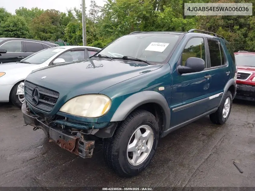 1998 Mercedes-Benz Ml 320 Classic VIN: 4JGAB54E5WA006036 Lot: 42230324