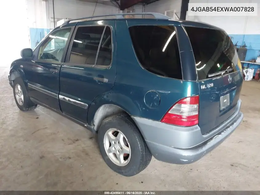 1998 Mercedes-Benz Ml 320 Classic VIN: 4JGAB54EXWA007828 Lot: 42490411