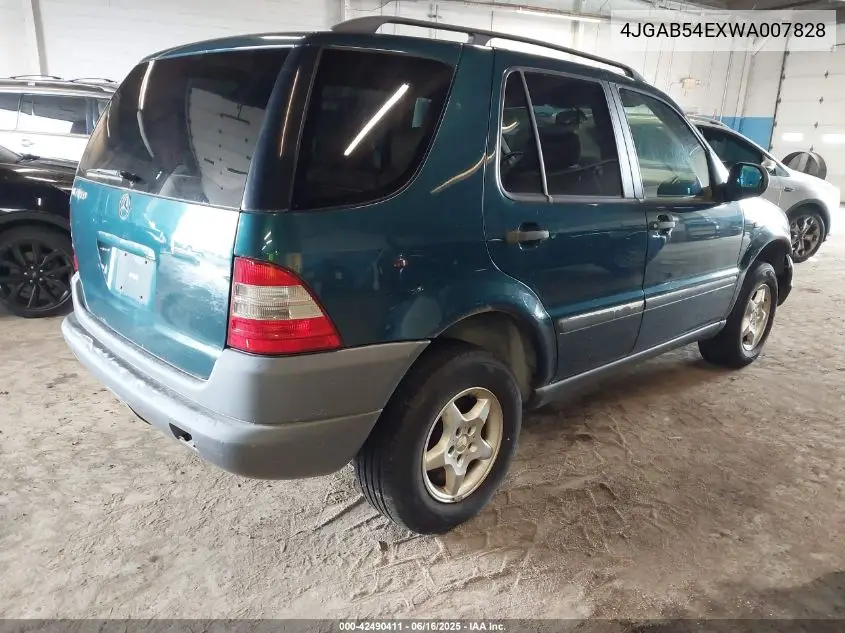 1998 Mercedes-Benz Ml 320 Classic VIN: 4JGAB54EXWA007828 Lot: 42490411