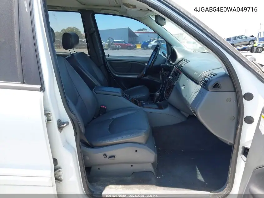 1998 Mercedes-Benz Ml 320 Classic VIN: 4JGAB54E0WA049716 Lot: 42572682