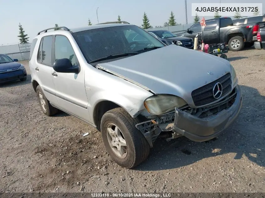 1999 Mercedes-Benz Ml 320 Classic VIN: 4JGAB54E4XA131725 Lot: 12333118