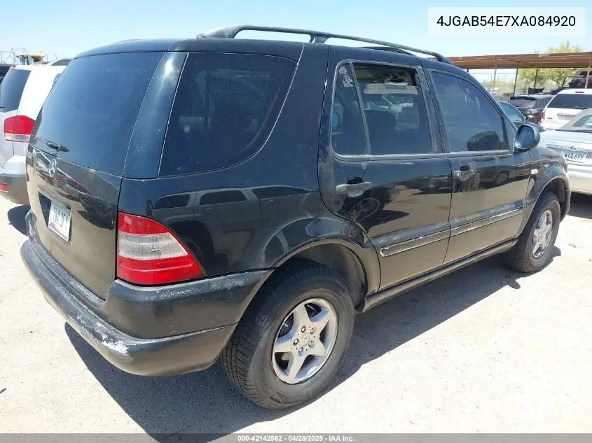 1999 Mercedes-Benz Ml 320 VIN: 4JGAB54E7XA084920 Lot: 42142562