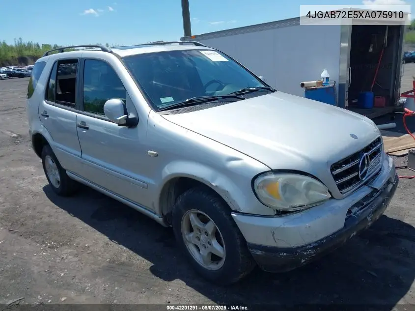 1999 Mercedes-Benz Ml 430 VIN: 4JGAB72E5XA075910 Lot: 42201291