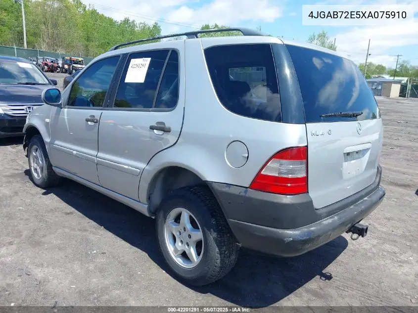 1999 Mercedes-Benz Ml 430 VIN: 4JGAB72E5XA075910 Lot: 42201291